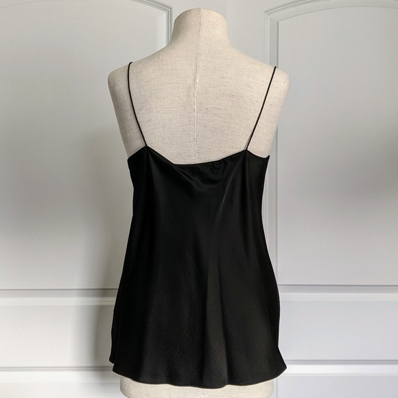 Theory Top Camisole V-Neck Sleeveless Silky Textured Lightweight Black L NWT - Picture 7 of 15